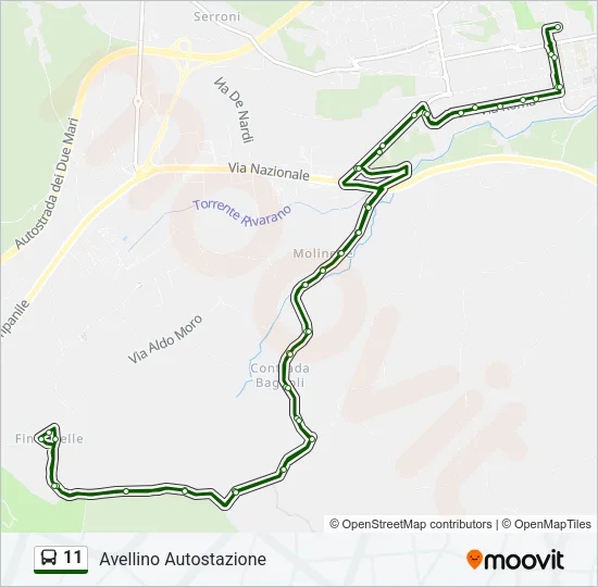 11 Bus Line Map
