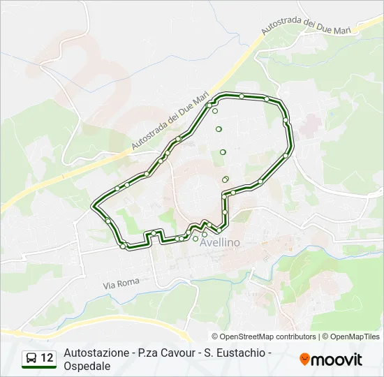 12 Bus Line Map