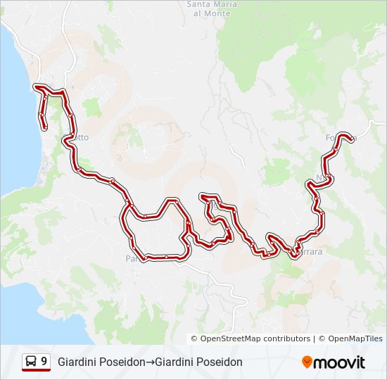 Percorso linea  9