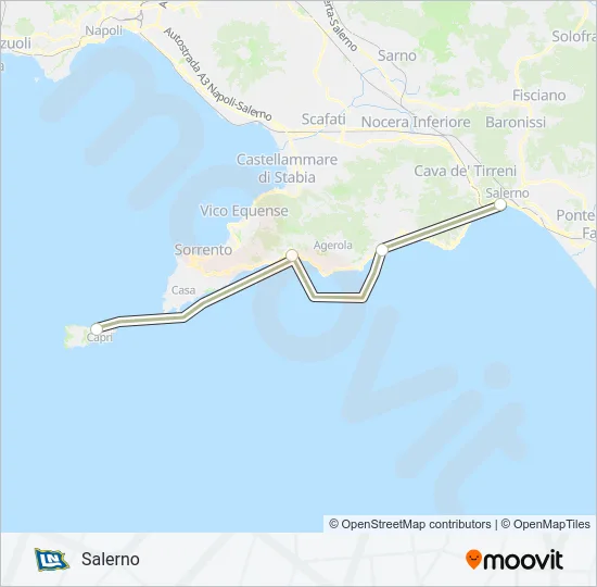 NLG Ferry Line Map
