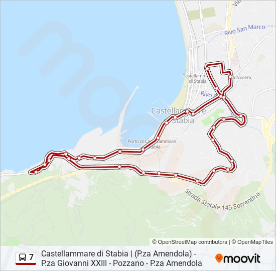 Percorso linea bus 7