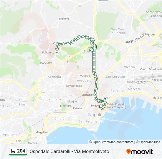 204 Bus Line Map