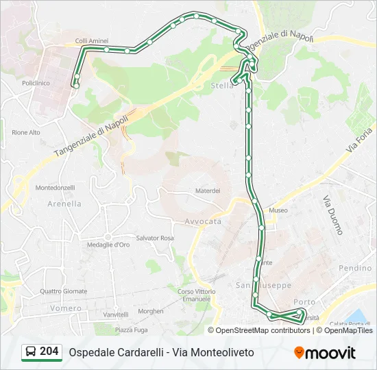 204 Bus Line Map