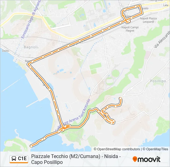 C1E Bus Line Map