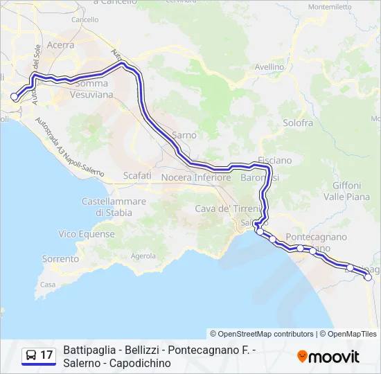 17 Bus Line Map