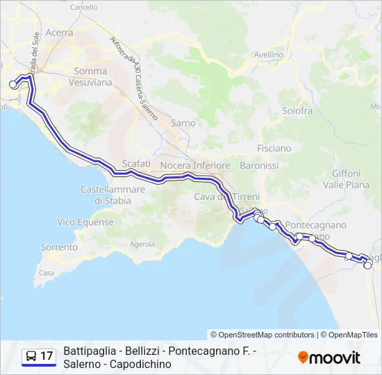 17 Bus Line Map