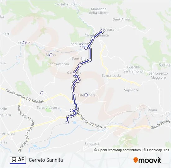 AF Bus Line Map