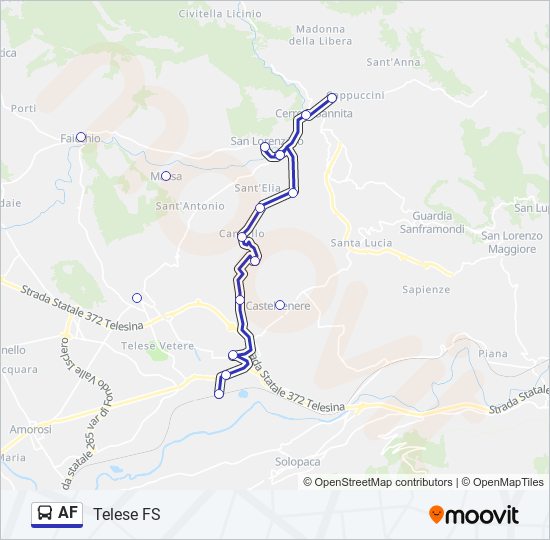 AF bus Line Map