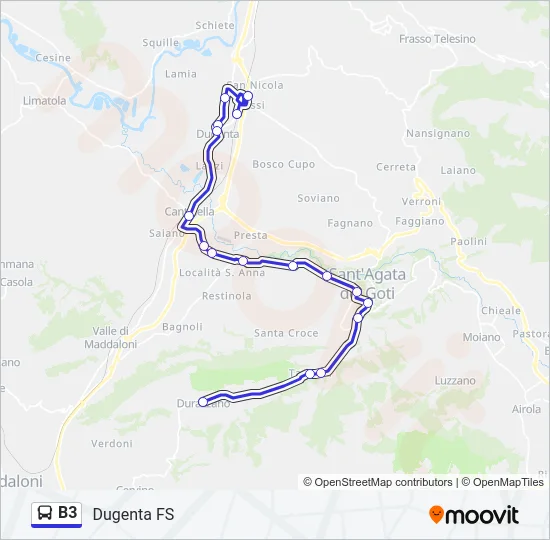 B3 Bus Line Map