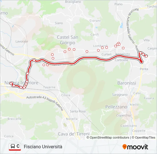 C Bus Line Map
