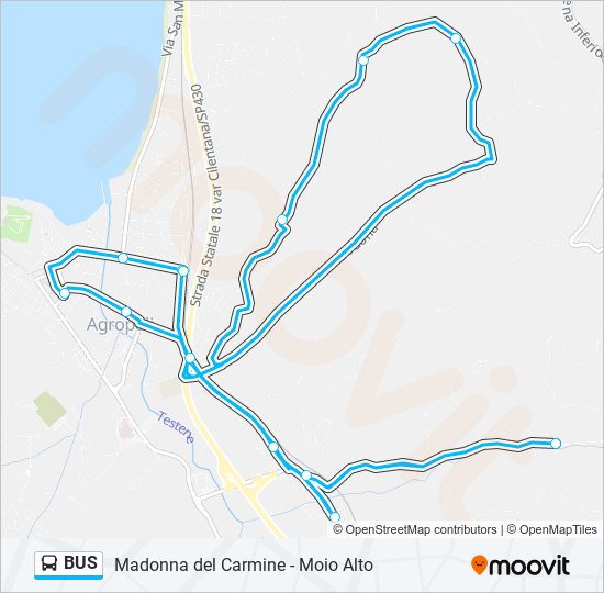 Mappa della linea BUS