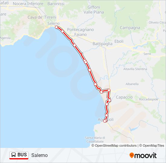 bus Route Schedules Stops Maps Salerno Updated