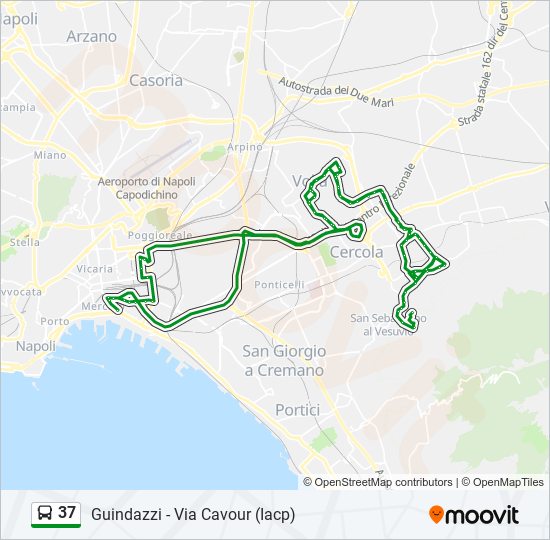 Percorso linea bus 37