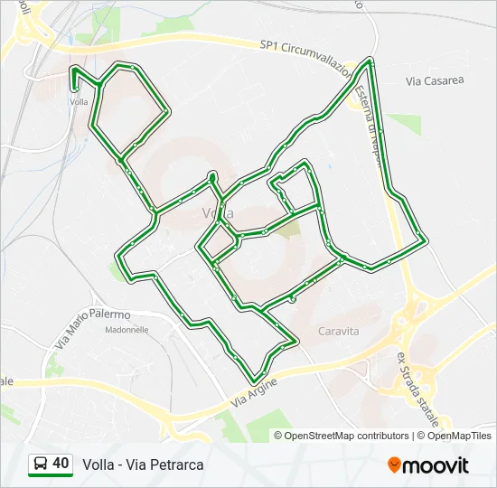 40 Bus Line Map