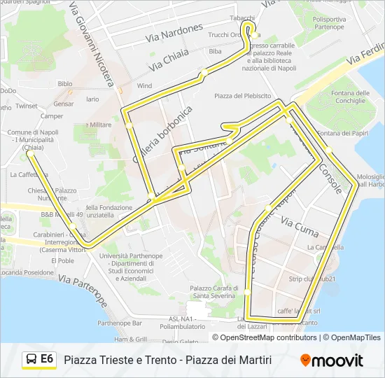 E6 Bus Line Map