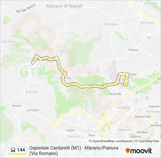 144 Bus Line Map