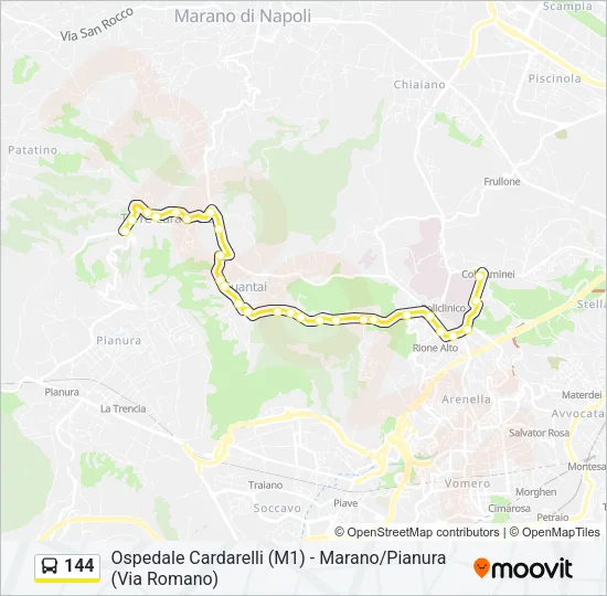 144 Bus Line Map