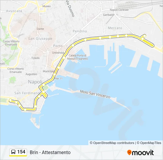 154 Bus Line Map