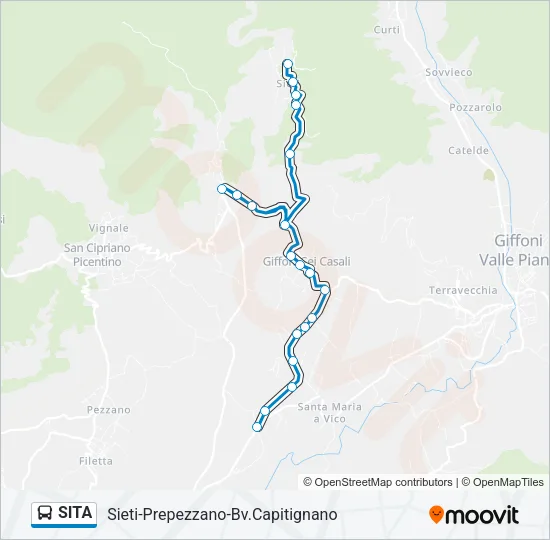 Percorso linea bus SITA