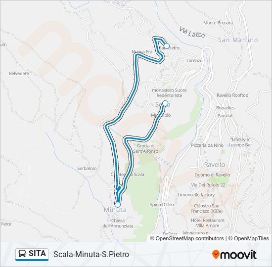 Percorso linea bus SITA