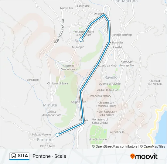 Percorso linea bus SITA
