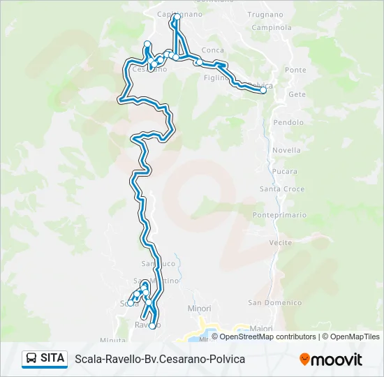 Percorso linea bus SITA