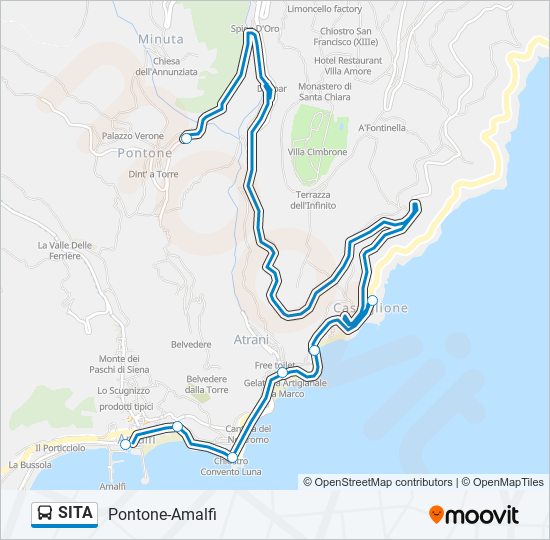 Percorso linea bus SITA