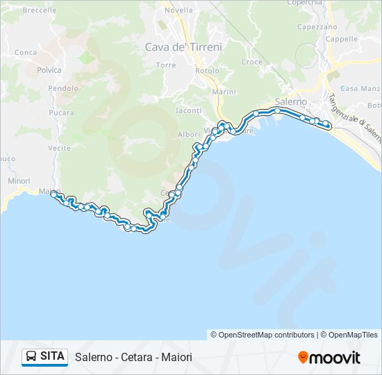 Percorso linea bus SITA