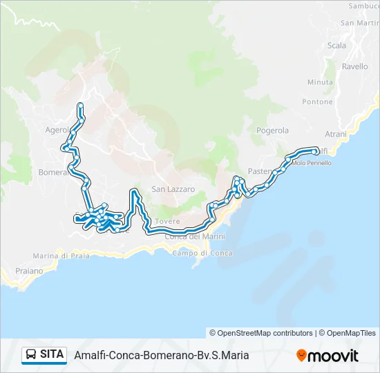 Percorso linea bus SITA