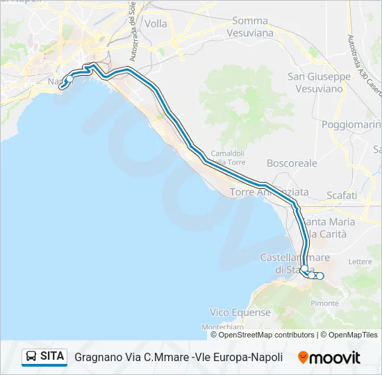 Percorso linea bus SITA