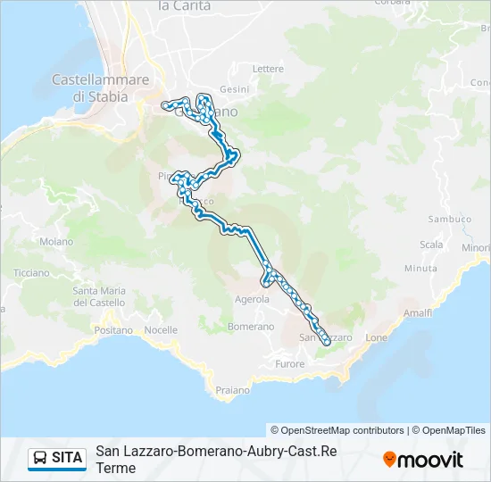 Percorso linea bus SITA