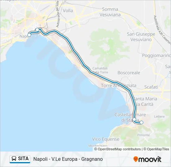 Percorso linea bus SITA