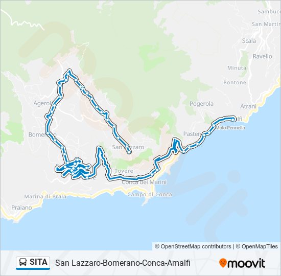 Percorso linea bus SITA