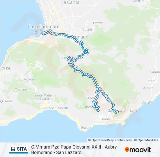 Percorso linea bus SITA