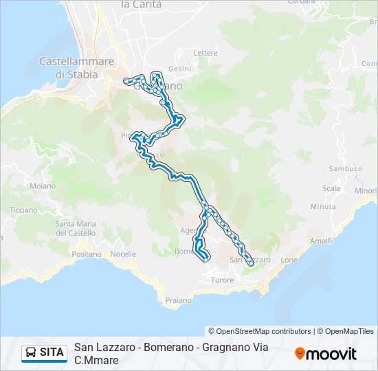 Percorso linea bus SITA