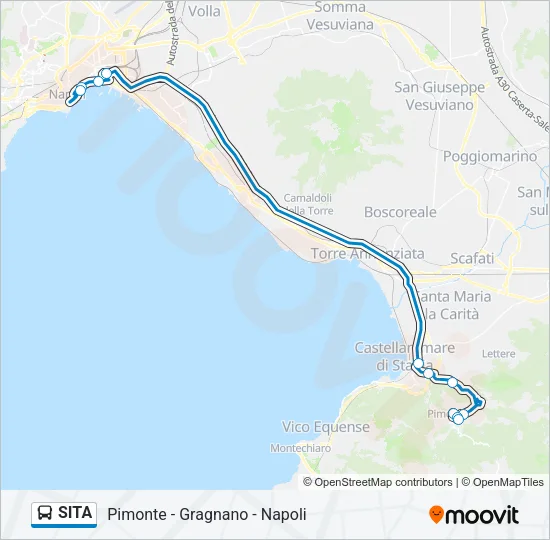 Percorso linea bus SITA