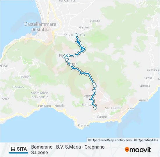 Percorso linea bus SITA
