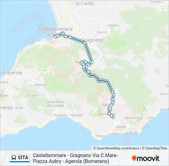 Percorso linea bus SITA