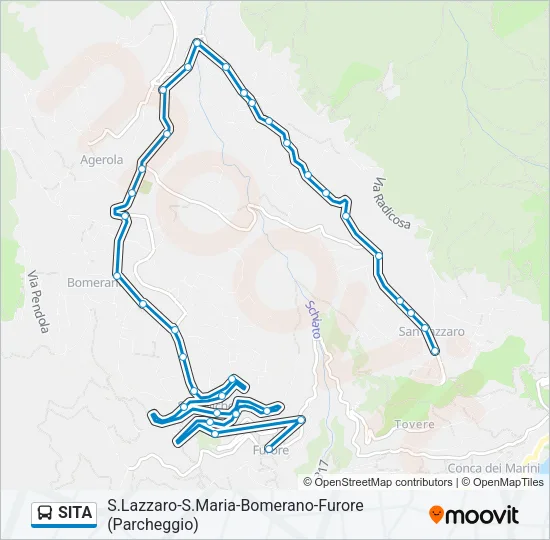 Percorso linea bus SITA