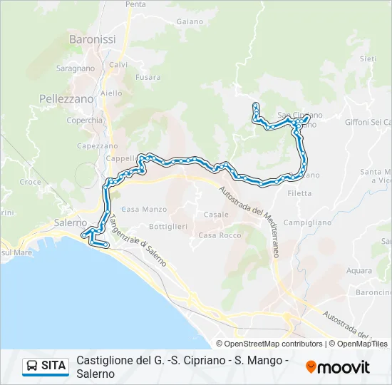 SITA Bus Line Map