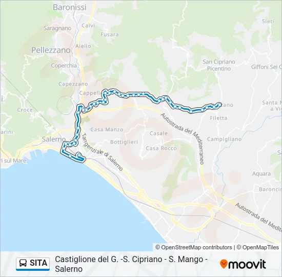 SITA Bus Line Map