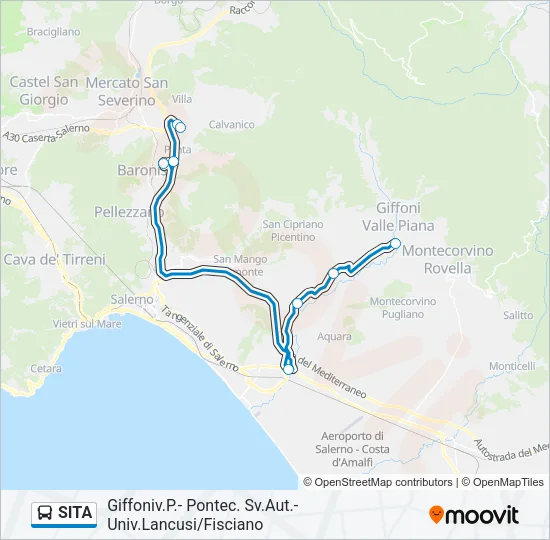SITA Bus Line Map