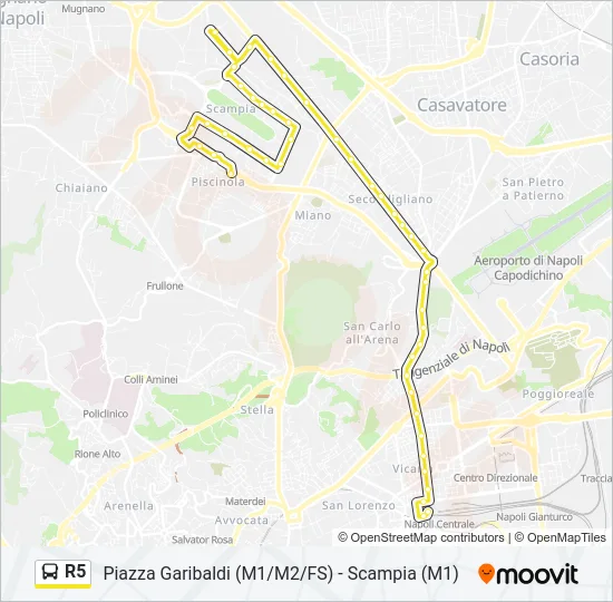 R5 Bus Line Map