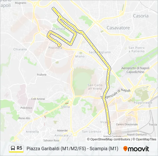 R5 Bus Line Map