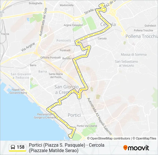 158 Bus Line Map