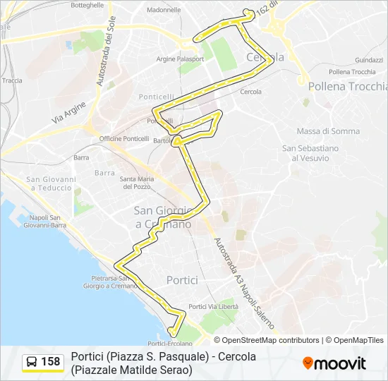 158 Bus Line Map