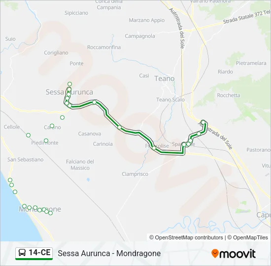 14-CE Bus Line Map