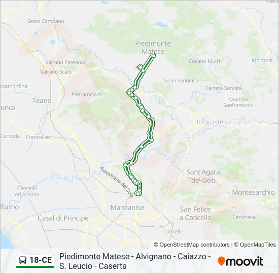 18-CE Bus Line Map