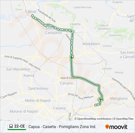 22-CE bus Line Map