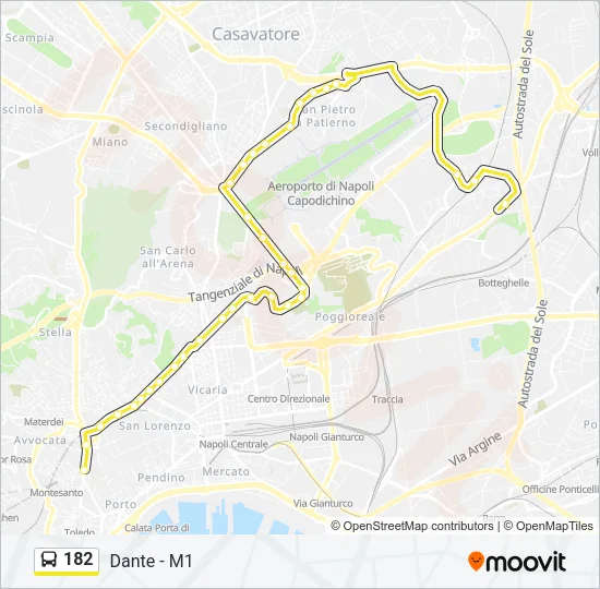 182 Bus Line Map